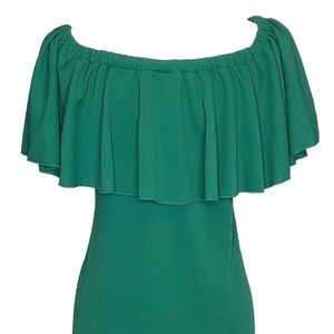 Lularoe Nwt Flounce Ladies CiCi Green Dress XL